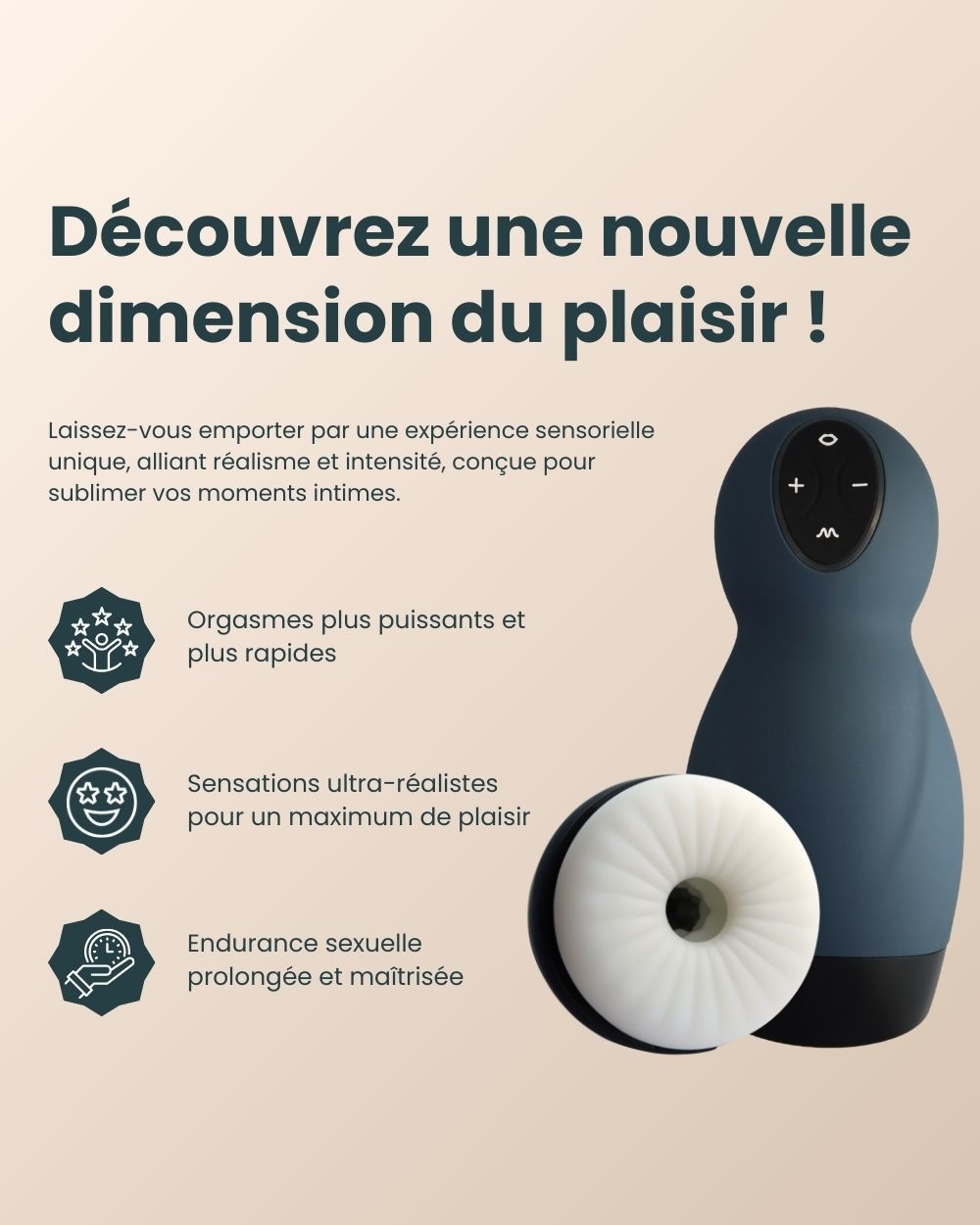 Les bénéfices du masturbateur Leno de Solena : orgasmes puissants, sensations réalistes et endurance prolongée.