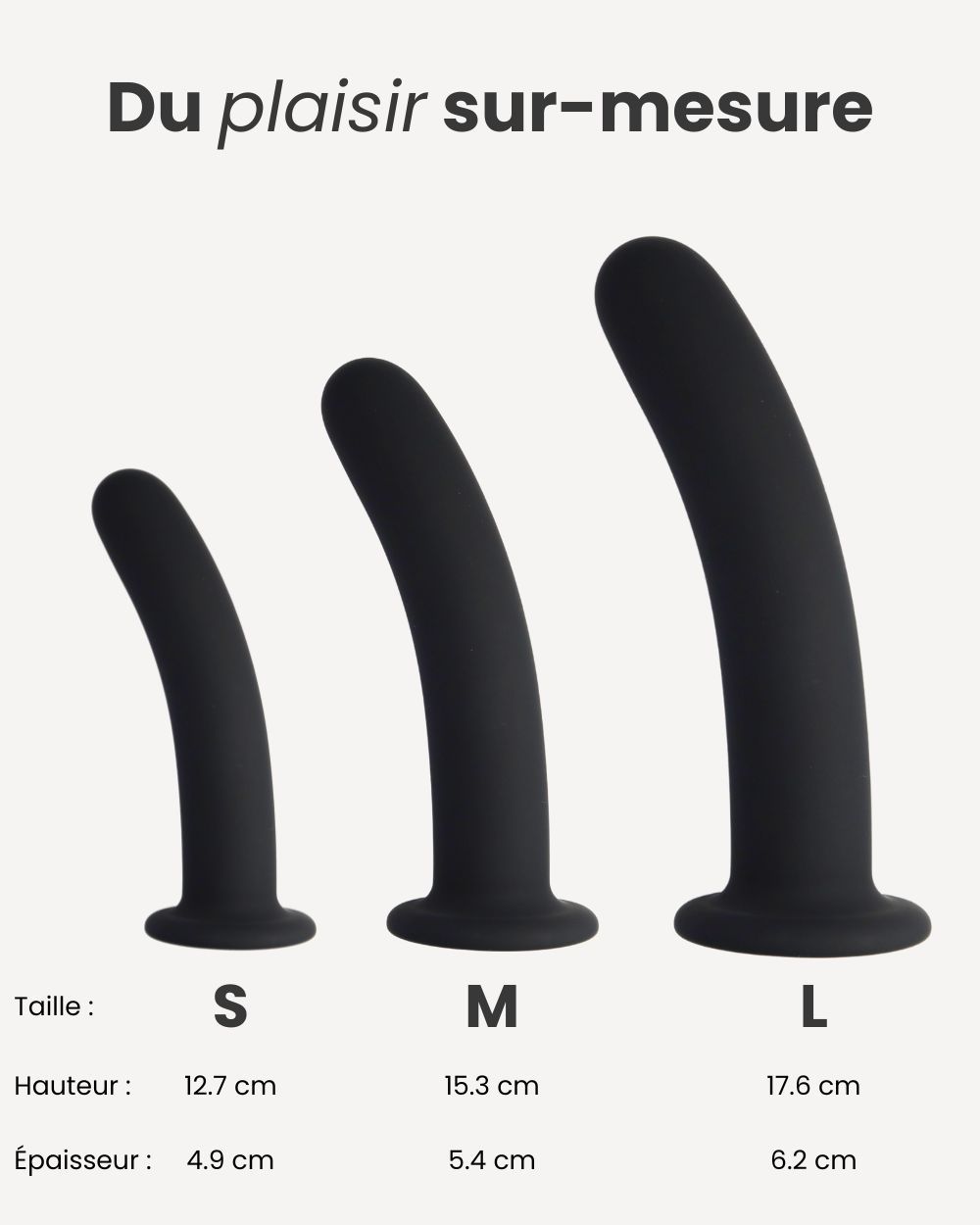 Dora en trois tailles : design ergonomique et texture réaliste pour un plaisir sur-mesure.