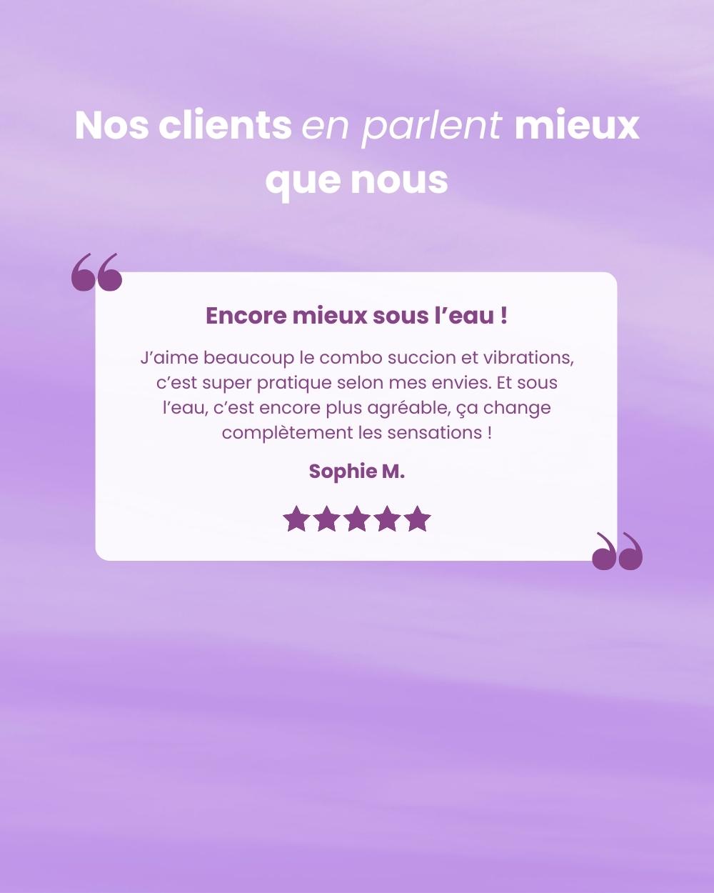 Avis client : satisfaction maximale pour Lora, le stimulateur clitoridien de Solena.