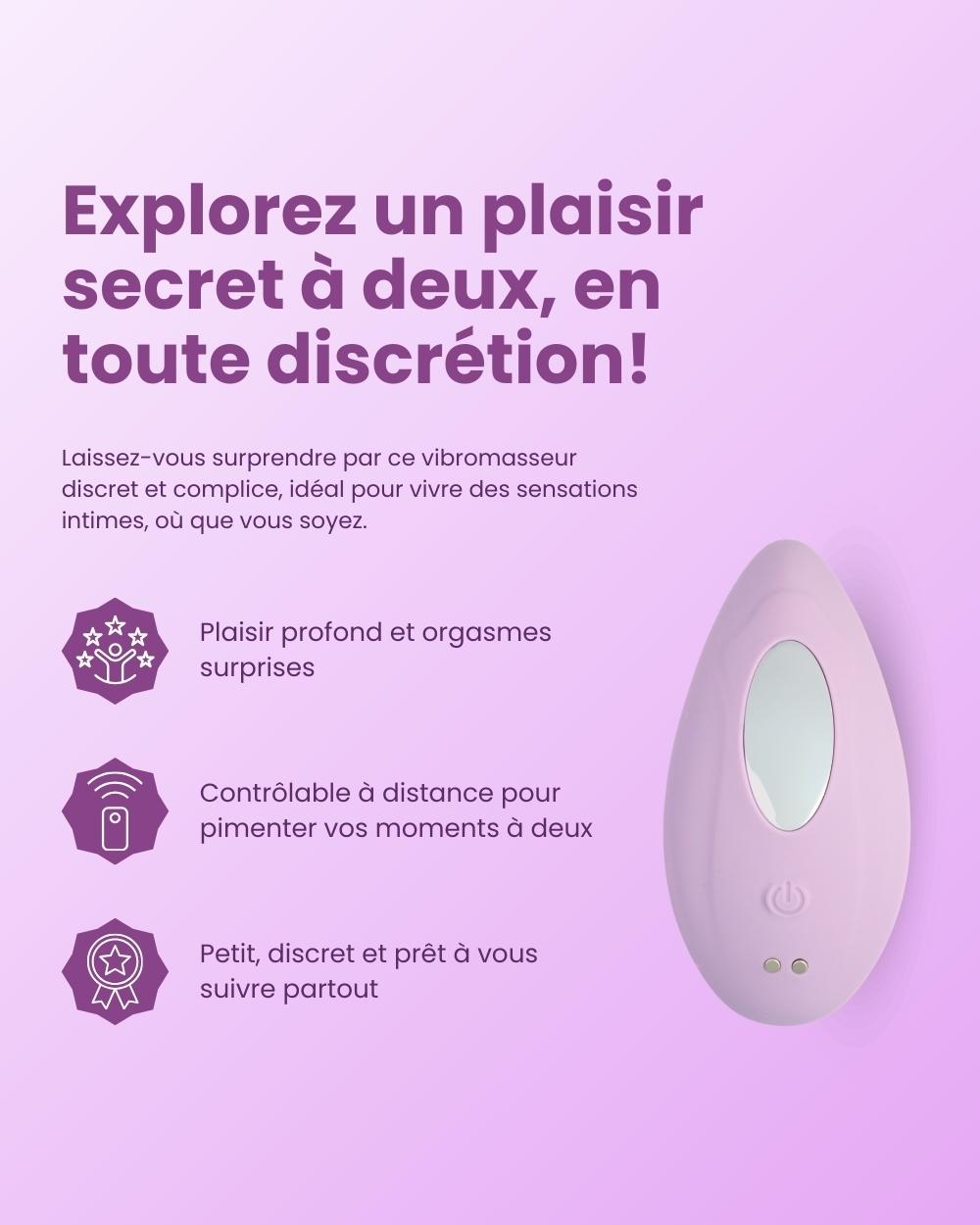 Vibromasseur Luna de Solena : orgasmes surprises à tout moment grâce à sa discrétion.