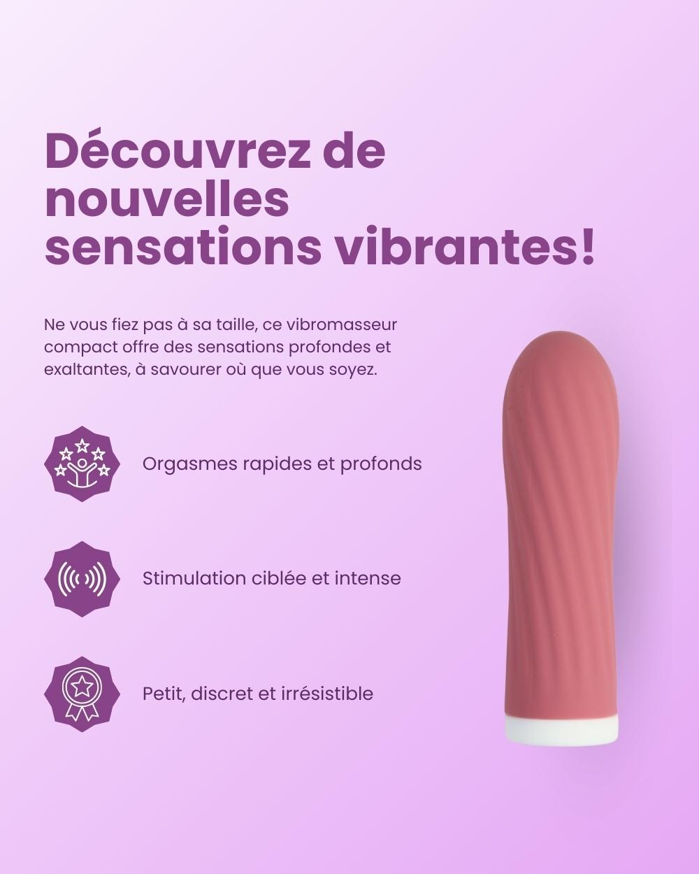 Mira vibromasseur bullet de Solena : stimulation intense et précise, idéal pour des plaisirs discrets.