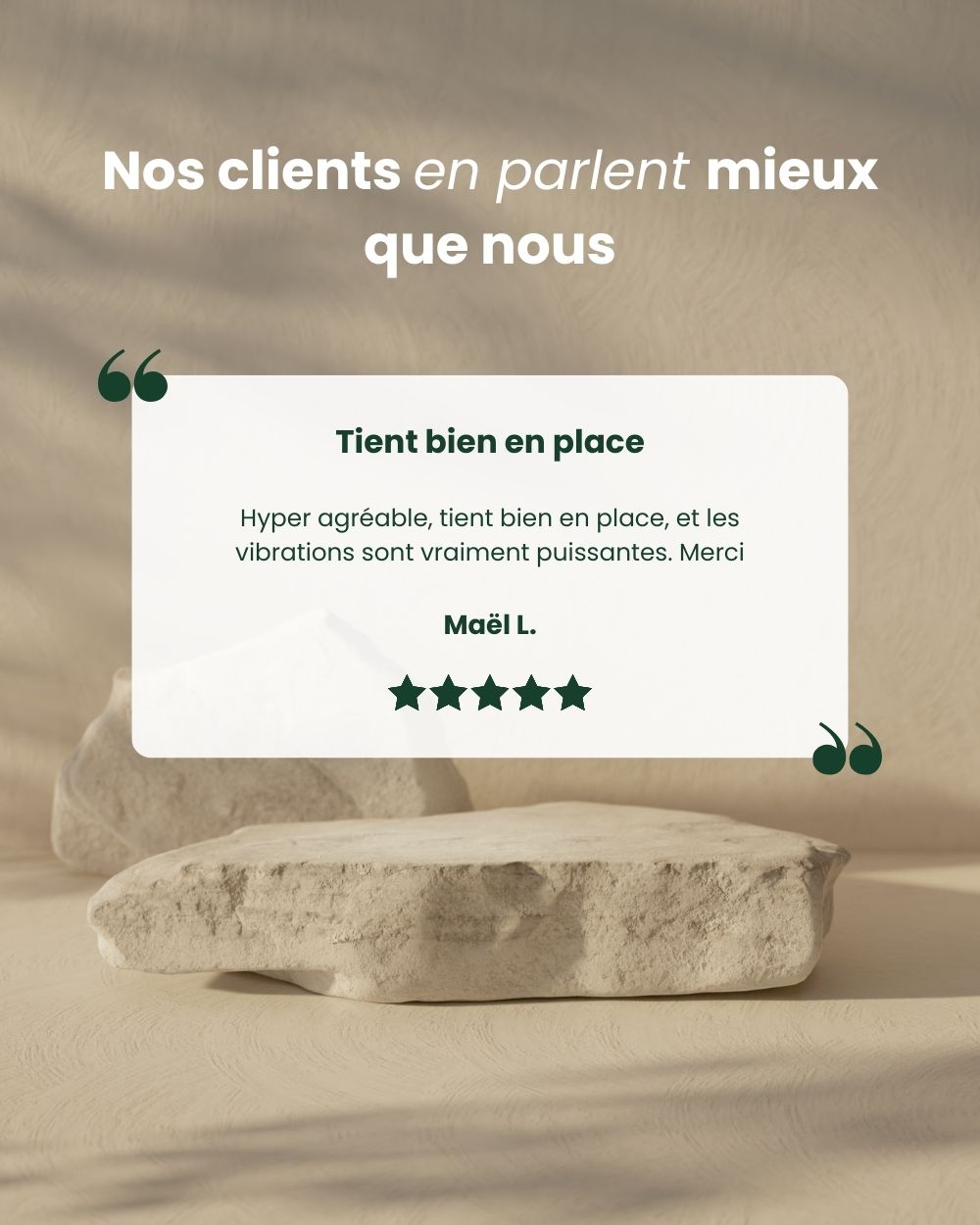 Avis client sur le plug anal vibrant Nemo de Solena : une expérience agréable grâce à ses vibrations puissantes.