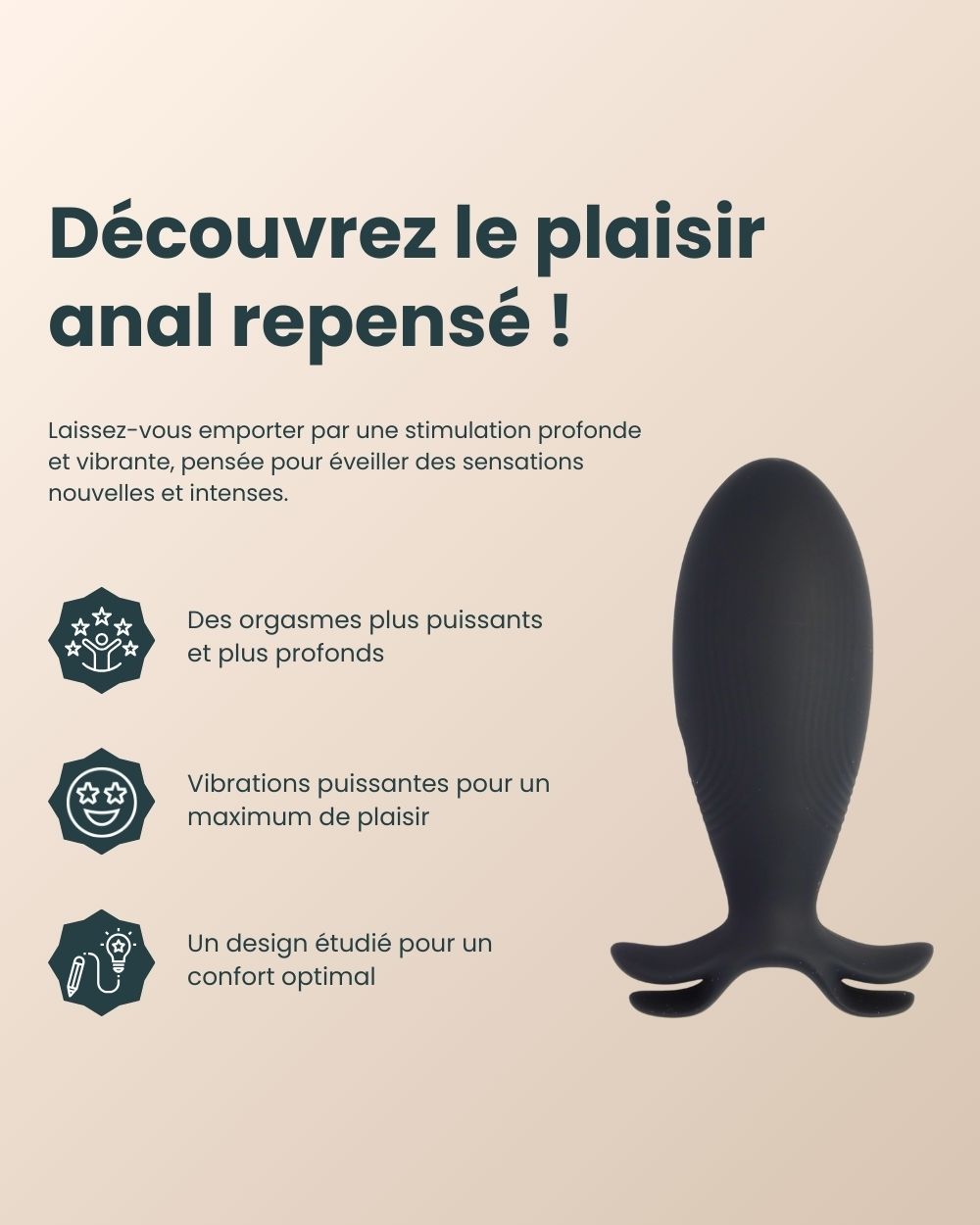 Plug anal vibrant Nemo de Solena : améliorez vos moments intimes avec des vibrations personnalisées