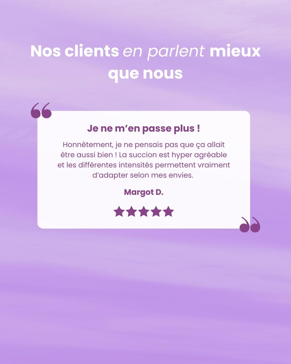 Avis client sur Nina de Solena : une double stimulation efficace et agréable.
