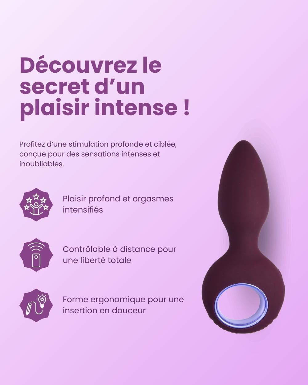 Les bénéfices du plug anal vibrant Rocco de Solena : plaisir intense, insertion en douceur et télécommande pour un contrôle total.