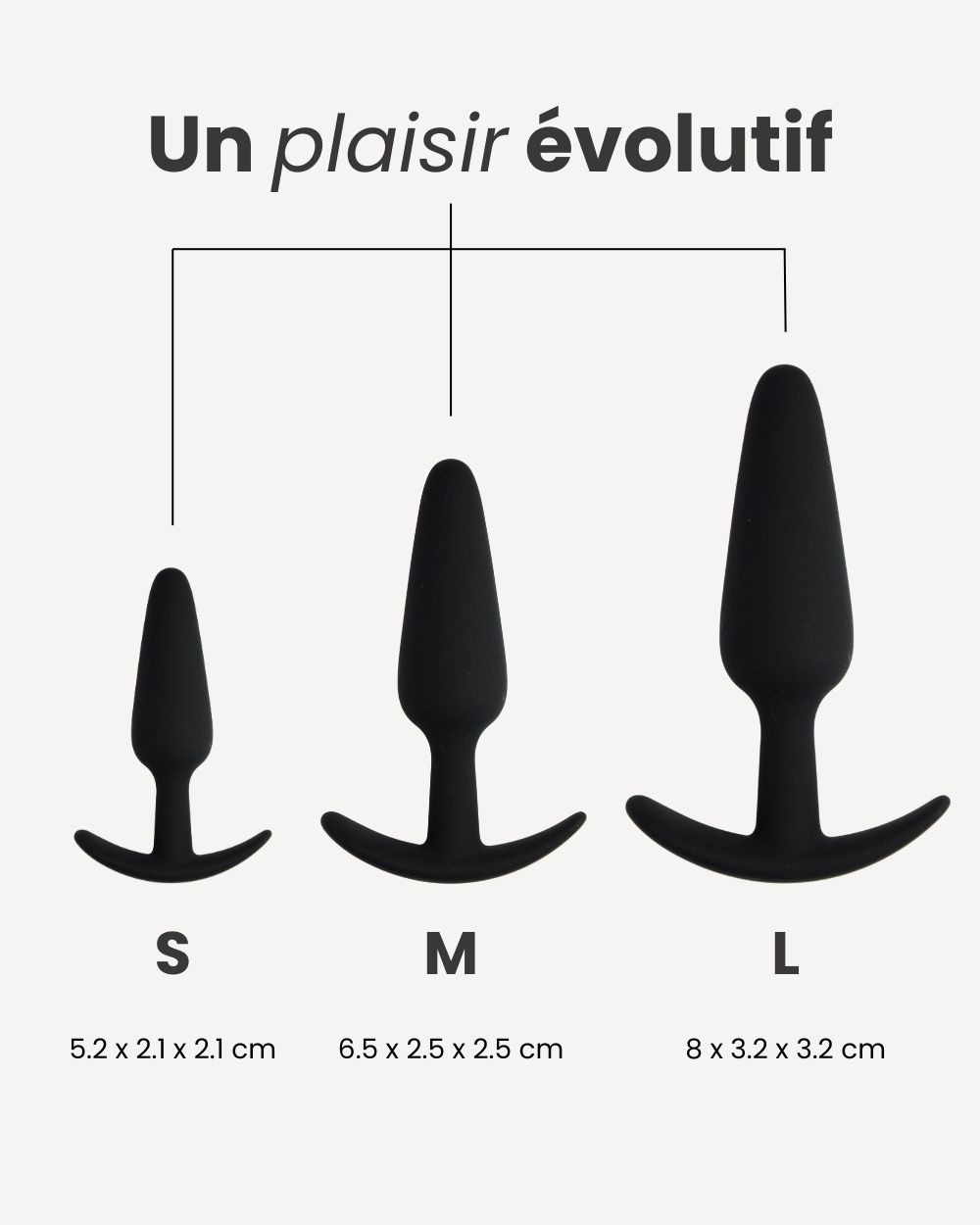 Plug anal Terra de Solena en trois tailles : choix parfait pour un confort et une stimulation sur-mesure.
