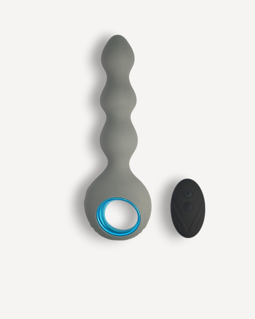 Perles anales télécommandées Veno de Solena en gris, pour des sensations progressives et un contrôle du plaisir.