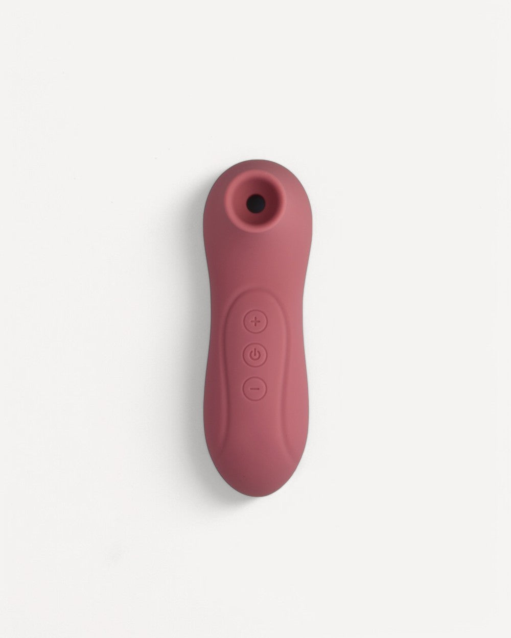 Vibromasseur à succion Flora rouge de Solena pour une stimulation clitoridienne intense et discrète.